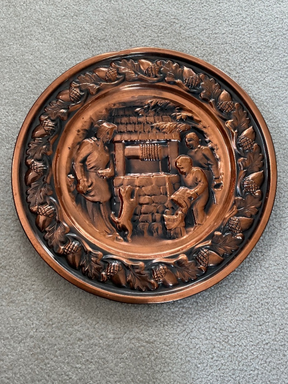 Coppercraft Guild Wall Hanging Plate Vintage Rustic Art Decor USA